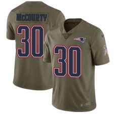 Youth Nike New England Patriots #30 Jason McCourty Limited Olive 2017 Salute to Service NFL Jersey