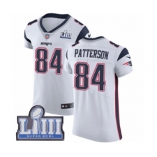 Men's Nike New England Patriots #84 Cordarrelle Patterson White Vapor Untouchable Elite Player Super Bowl LIII Bound NFL Jersey