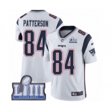 Men's Nike New England Patriots #84 Cordarrelle Patterson White Vapor Untouchable Limited Player Super Bowl LIII Bound NFL Jersey