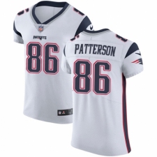 Men's Nike New England Patriots #86 Cordarrelle Patterson White Vapor Untouchable Elite Player NFL Jersey