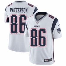 Men's Nike New England Patriots #86 Cordarrelle Patterson White Vapor Untouchable Limited Player NFL Jersey