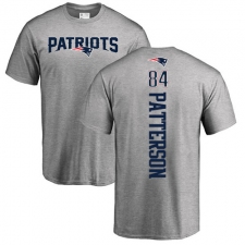 NFL Nike New England Patriots #84 Cordarrelle Patterson Ash Backer T-Shirt