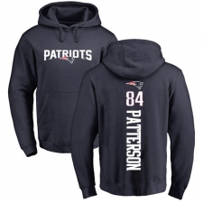 NFL Nike New England Patriots #84 Cordarrelle Patterson Navy Blue Backer Pullover Hoodie