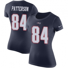 NFL Women's Nike New England Patriots #84 Cordarrelle Patterson Navy Blue Rush Pride Name & Number T-Shirt