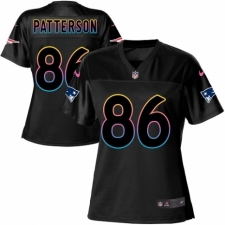 Women's Nike New England Patriots #86 Cordarrelle Patterson Game Black Fashion NFL Jersey