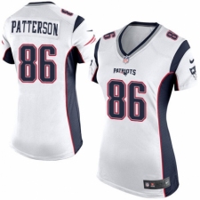 Women's Nike New England Patriots #86 Cordarrelle Patterson Game White NFL Jersey