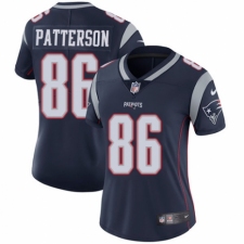 Women's Nike New England Patriots #86 Cordarrelle Patterson Navy Blue Team Color Vapor Untouchable Limited Player NFL Jersey