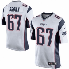Men's Nike New England Patriots #67 Trent Brown Game White NFL Jersey