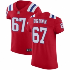 Men's Nike New England Patriots #67 Trent Brown Red Alternate Vapor Untouchable Elite Player NFL Jersey