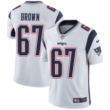 Men's Nike New England Patriots #67 Trent Brown White Vapor Untouchable Limited Player NFL Jersey