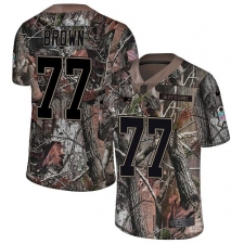 Youth Nike New England Patriots #77 Trent Brown Camo Untouchable Limited NFL Jersey