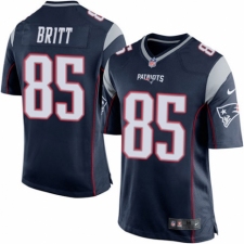 Men's Nike New England Patriots #85 Kenny Britt Game Navy Blue Team Color NFL Jersey
