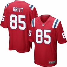 Men's Nike New England Patriots #85 Kenny Britt Game Red Alternate NFL Jersey