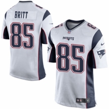 Men's Nike New England Patriots #85 Kenny Britt Game White NFL Jersey