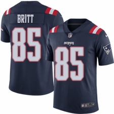 Men's Nike New England Patriots #85 Kenny Britt Limited Navy Blue Rush Vapor Untouchable NFL Jersey