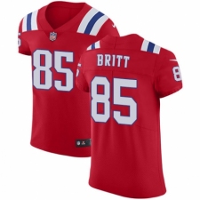 Men's Nike New England Patriots #85 Kenny Britt Red Alternate Vapor Untouchable Elite Player NFL Jersey