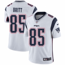 Men's Nike New England Patriots #85 Kenny Britt White Vapor Untouchable Limited Player NFL Jersey