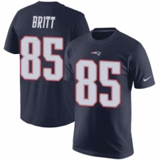 NFL Nike New England Patriots #85 Kenny Britt Navy Blue Rush Pride Name & Number T-Shirt