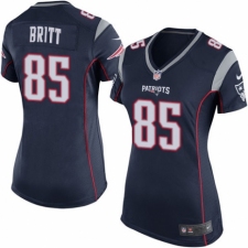 Women's Nike New England Patriots #85 Kenny Britt Game Navy Blue Team Color NFL Jersey