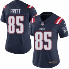 Women's Nike New England Patriots #85 Kenny Britt Limited Navy Blue Rush Vapor Untouchable NFL Jersey