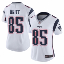 Women's Nike New England Patriots #85 Kenny Britt White Vapor Untouchable Limited Player NFL Jersey