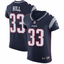 Men's Nike New England Patriots #33 Jeremy Hill Navy Blue Team Color Vapor Untouchable Elite Player NFL Jersey
