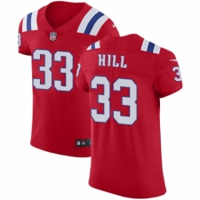 Men's Nike New England Patriots #33 Jeremy Hill Red Alternate Vapor Untouchable Elite Player NFL Jersey