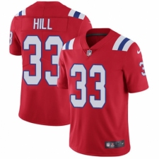 Men's Nike New England Patriots #33 Jeremy Hill Red Alternate Vapor Untouchable Limited Player NFL Jersey