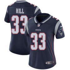 Women's Nike New England Patriots #33 Jeremy Hill Navy Blue Team Color Vapor Untouchable Limited Player NFL Jersey