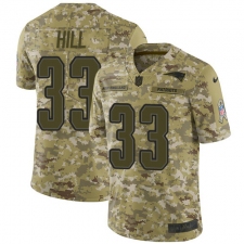 Youth Nike New England Patriots #33 Jeremy Hill Limited Camo 2018 Salute to Service NFL Jersey