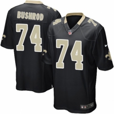 Men's Nike New Orleans Saints #74 Jermon Bushrod Game Black Team Color NFL Jersey