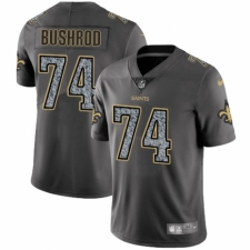 Men's Nike New Orleans Saints #74 Jermon Bushrod Gray Static Vapor Untouchable Limited NFL Jersey