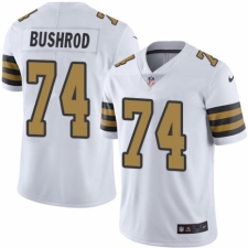 Men's Nike New Orleans Saints #74 Jermon Bushrod Limited White Rush Vapor Untouchable NFL Jersey