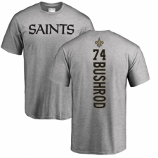 NFL Nike New Orleans Saints #74 Jermon Bushrod Ash Backer T-Shirt