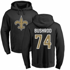 NFL Nike New Orleans Saints #74 Jermon Bushrod Black Name & Number Logo Pullover Hoodie