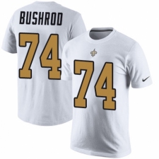 NFL Nike New Orleans Saints #74 Jermon Bushrod White Rush Pride Name & Number T-Shirt