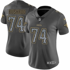 Women's Nike New Orleans Saints #74 Jermon Bushrod Gray Static Vapor Untouchable Limited NFL Jersey