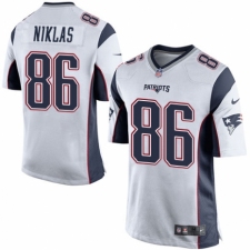 Men's Nike New England Patriots #86 Troy Niklas Game White NFL Jersey