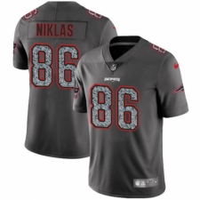Men's Nike New England Patriots #86 Troy Niklas Gray Static Vapor Untouchable Limited NFL Jersey