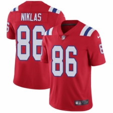 Men's Nike New England Patriots #86 Troy Niklas Red Alternate Vapor Untouchable Limited Player NFL Jersey