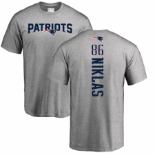 NFL Nike New England Patriots #86 Troy Niklas Ash Backer T-Shirt