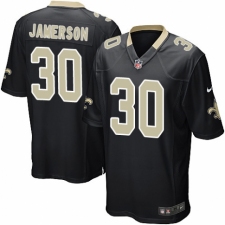 Men's Nike New Orleans Saints #30 Natrell Jamerson Game Black Team Color NFL Jersey