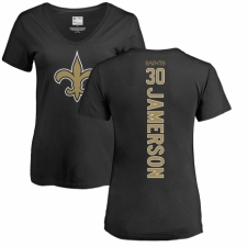 NFL Women's Nike New Orleans Saints #30 Natrell Jamerson Black Backer Slim Fit T-Shirt