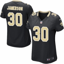 Women's Nike New Orleans Saints #30 Natrell Jamerson Game Black Team Color NFL Jersey