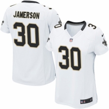 Women's Nike New Orleans Saints #30 Natrell Jamerson Game White NFL Jersey