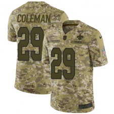 Men's Nike New Orleans Saints #29 Kurt Coleman Limited Camo 2018 Salute to Service NFL Jersey