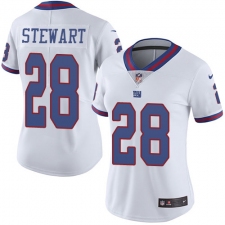 Women's Nike New York Giants #28 Jonathan Stewart Limited White Rush Vapor Untouchable NFL Jersey