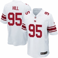 Men's Nike New York Giants #95 B.J. Hill Game White NFL Jersey