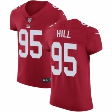 Men's Nike New York Giants #95 B.J. Hill Red Alternate Vapor Untouchable Elite Player NFL Jersey