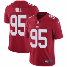 Men's Nike New York Giants #95 B.J. Hill Red Alternate Vapor Untouchable Limited Player NFL Jersey